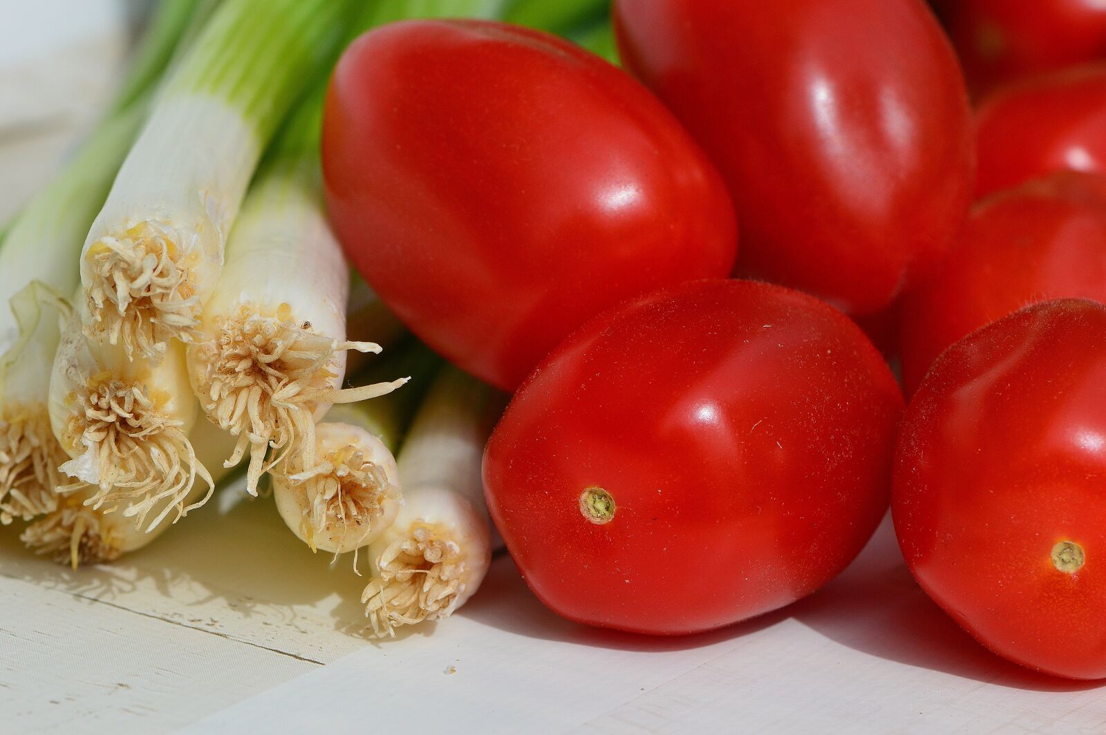 Nikon D3200 sample photo. Tomatoes, spring onions, vegetables photography