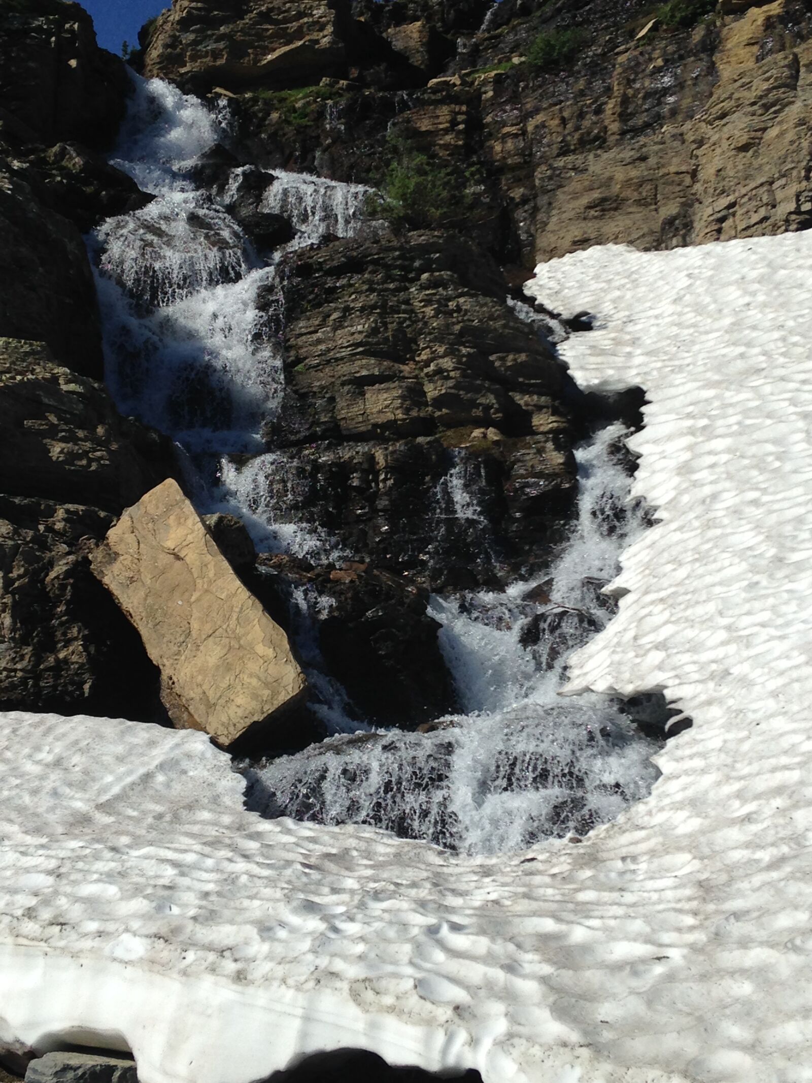 iPhone 5c back camera 4.12mm f/2.4 sample photo. Waterfall, glacier, montana photography