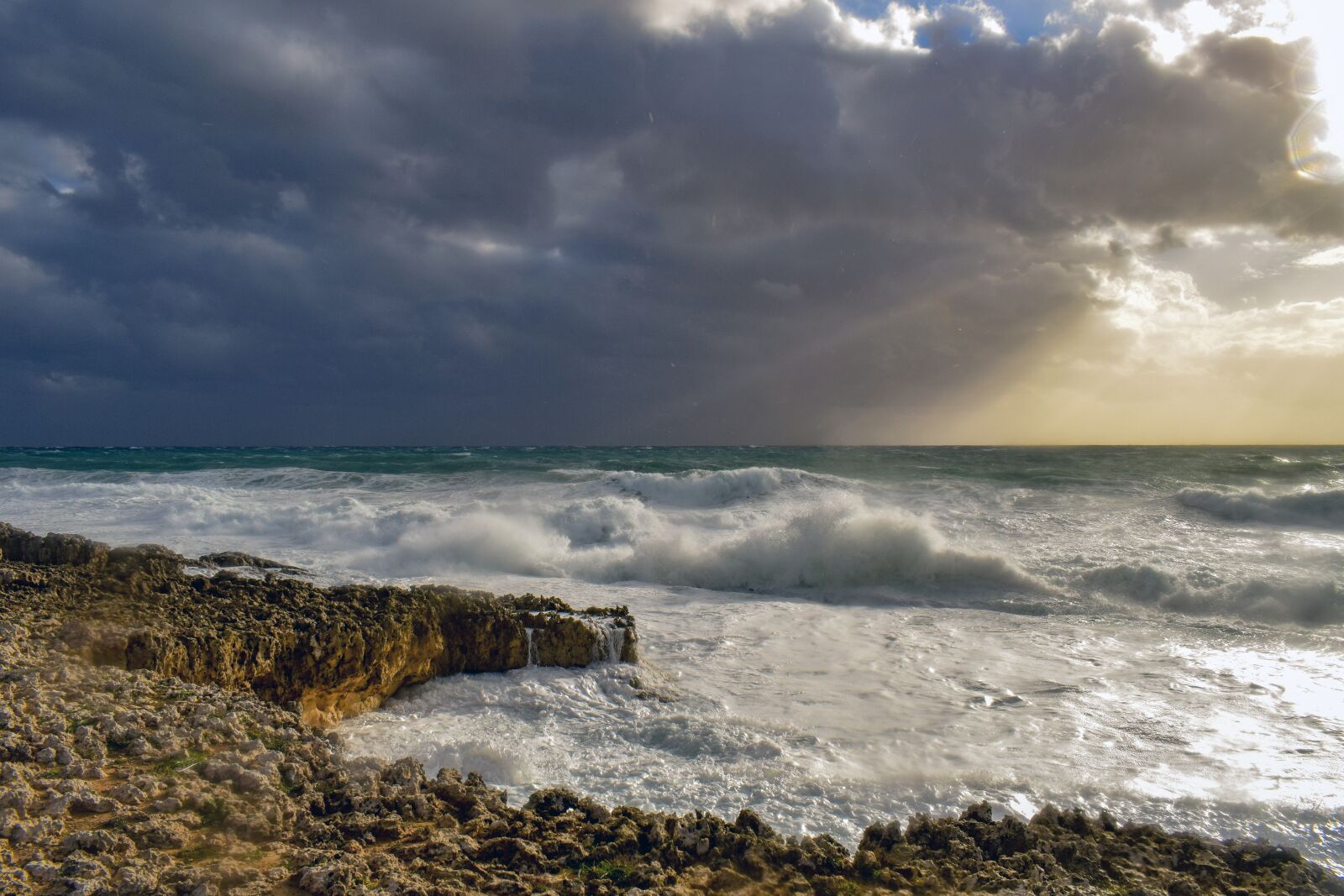 Nikon D3300 sample photo. Rocky coast, waves, smashing photography