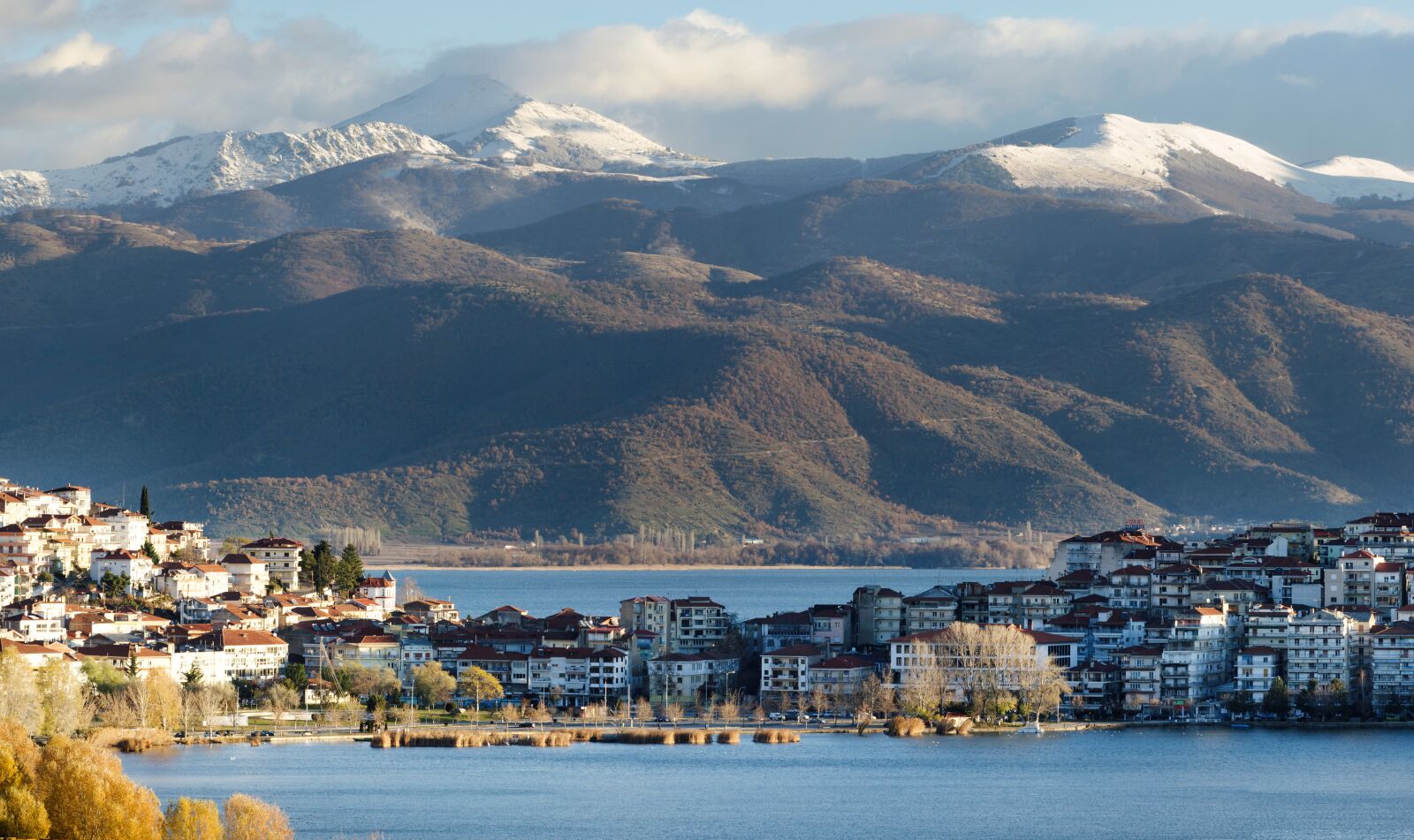 Nikon D7000 sample photo. Kastoria, lake, mountains photography
