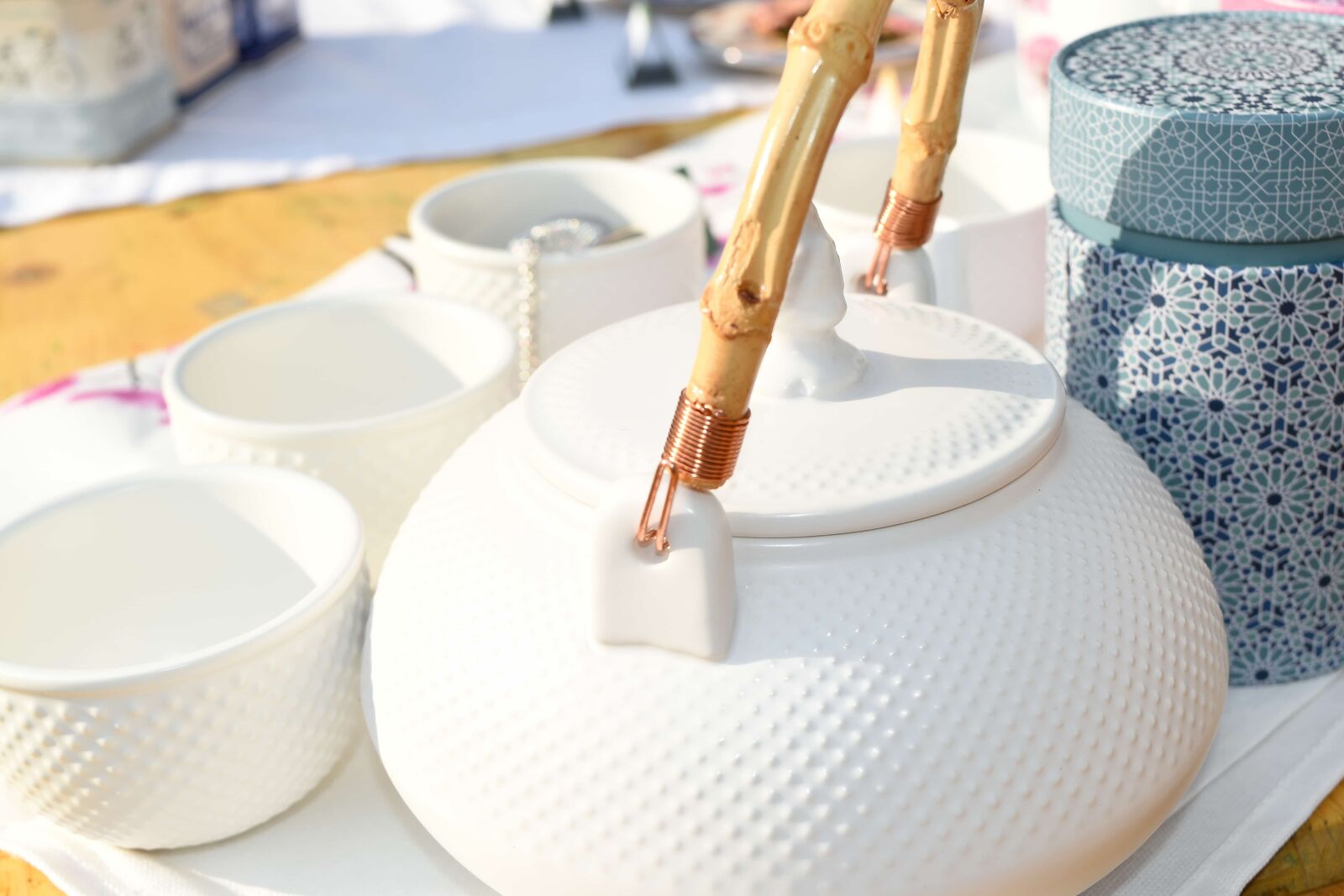 Nikon D5500 sample photo. Bamboo, ceramics, pottery, table photography
