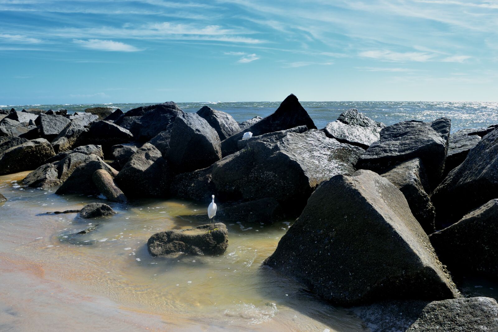 Nikon D3300 sample photo. Jetty, ocean, rocks photography