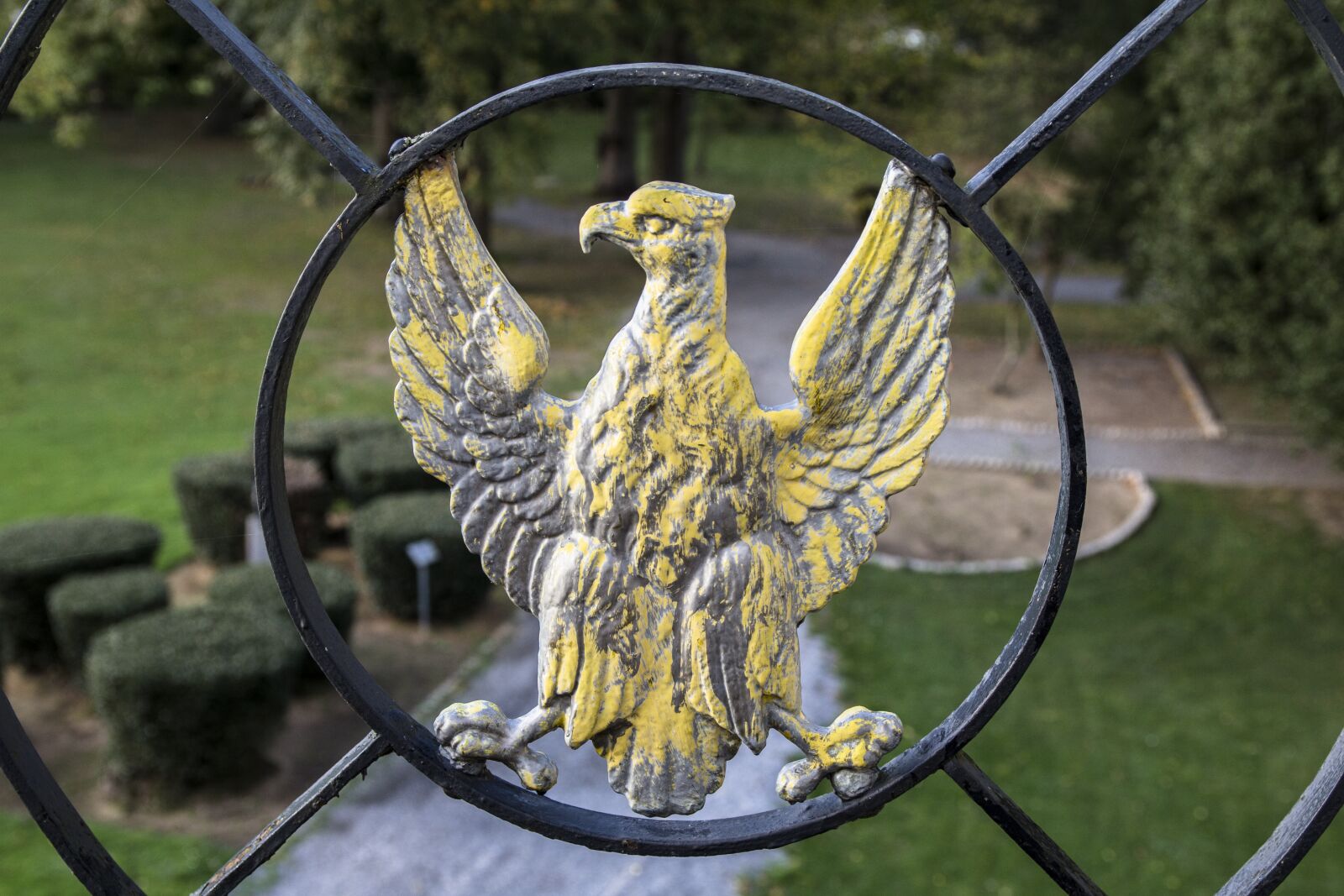 Canon EOS 60D sample photo. Iron forge, eagle, barrier photography