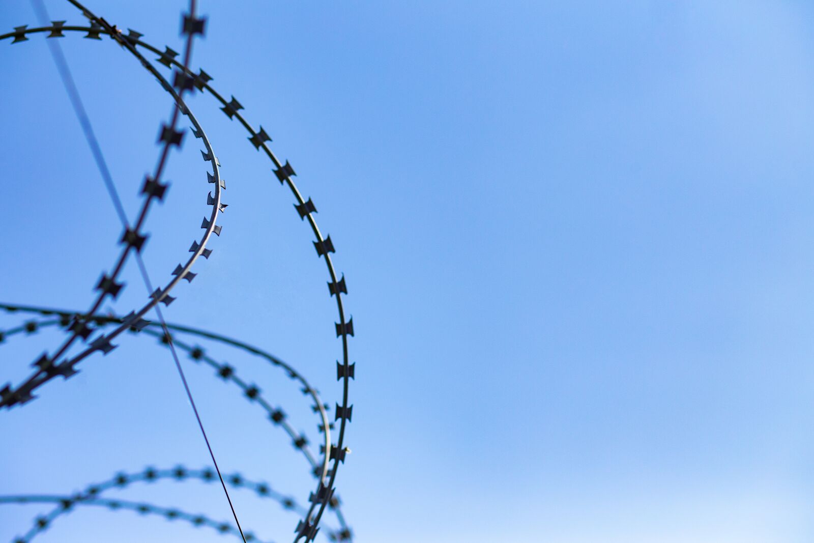 Canon EF 85mm F1.8 USM sample photo. Sky, wire, fence photography