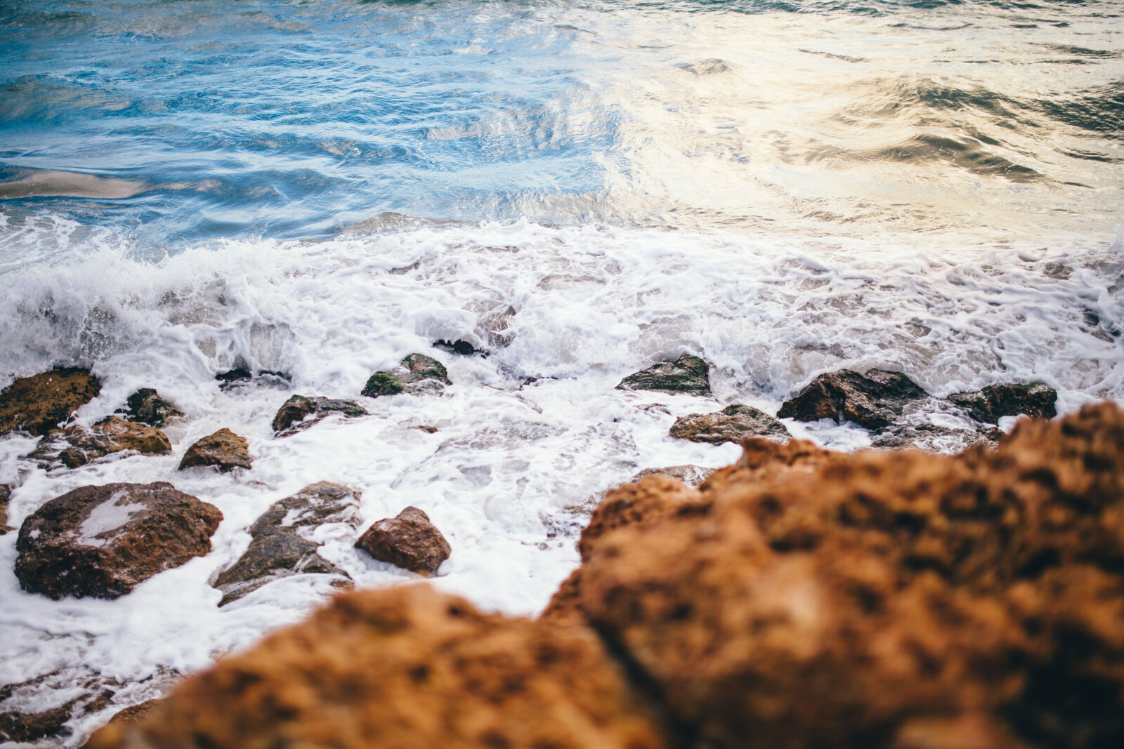 Canon EOS 6D + Sigma 35mm F1.4 DG HSM Art sample photo. Beach, ocean, rocks, salt photography