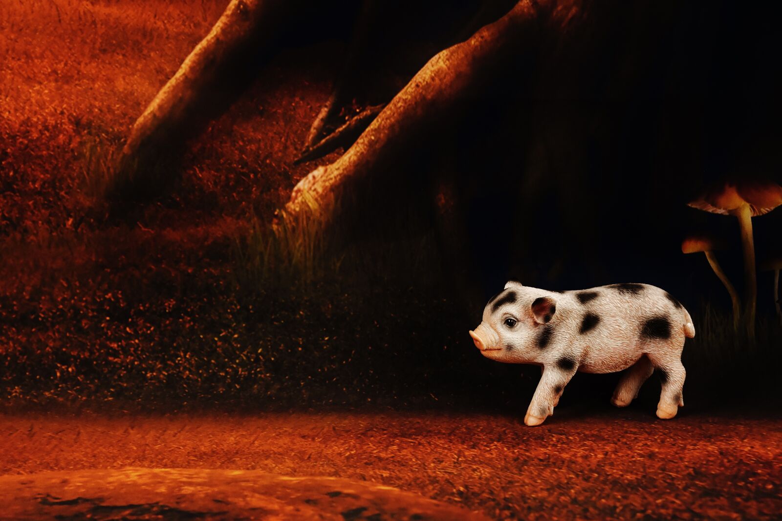 Nikon D7200 sample photo. Piglet, figure, forest photography