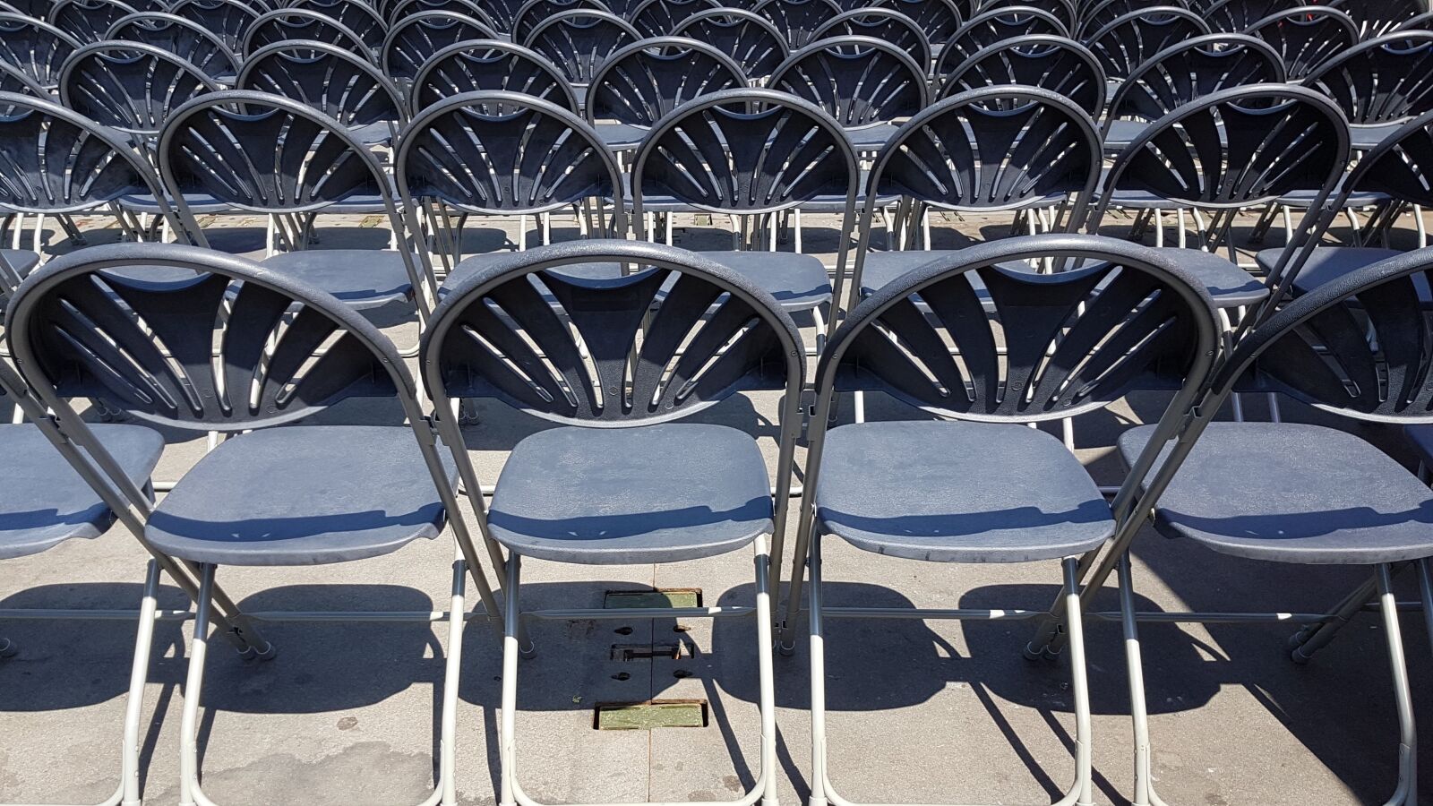 Samsung Galaxy S7 Edge sample photo. Chairs, stage, stadium photography