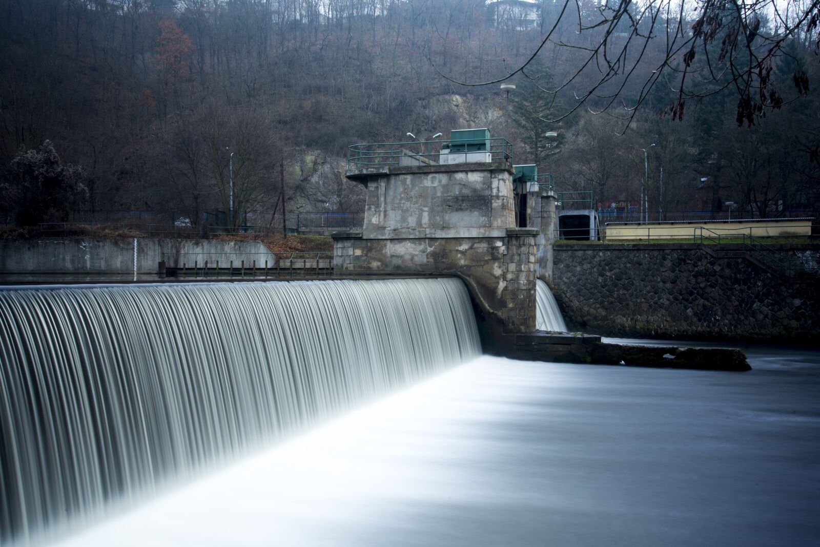 Nikon D750 sample photo. Weir, long exposure, waterfall photography