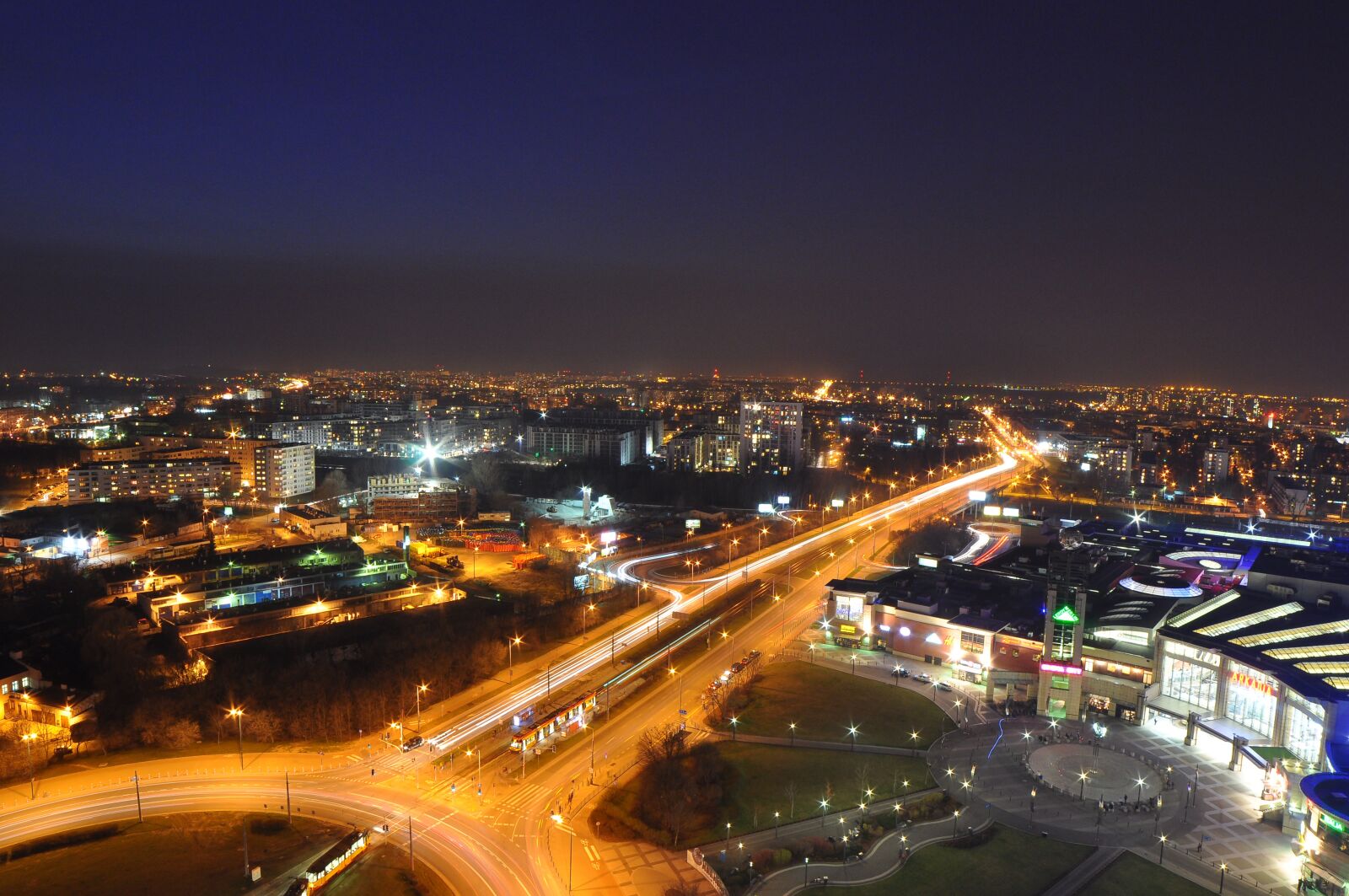 Nikon D90 sample photo. Warsaw, night, city photography