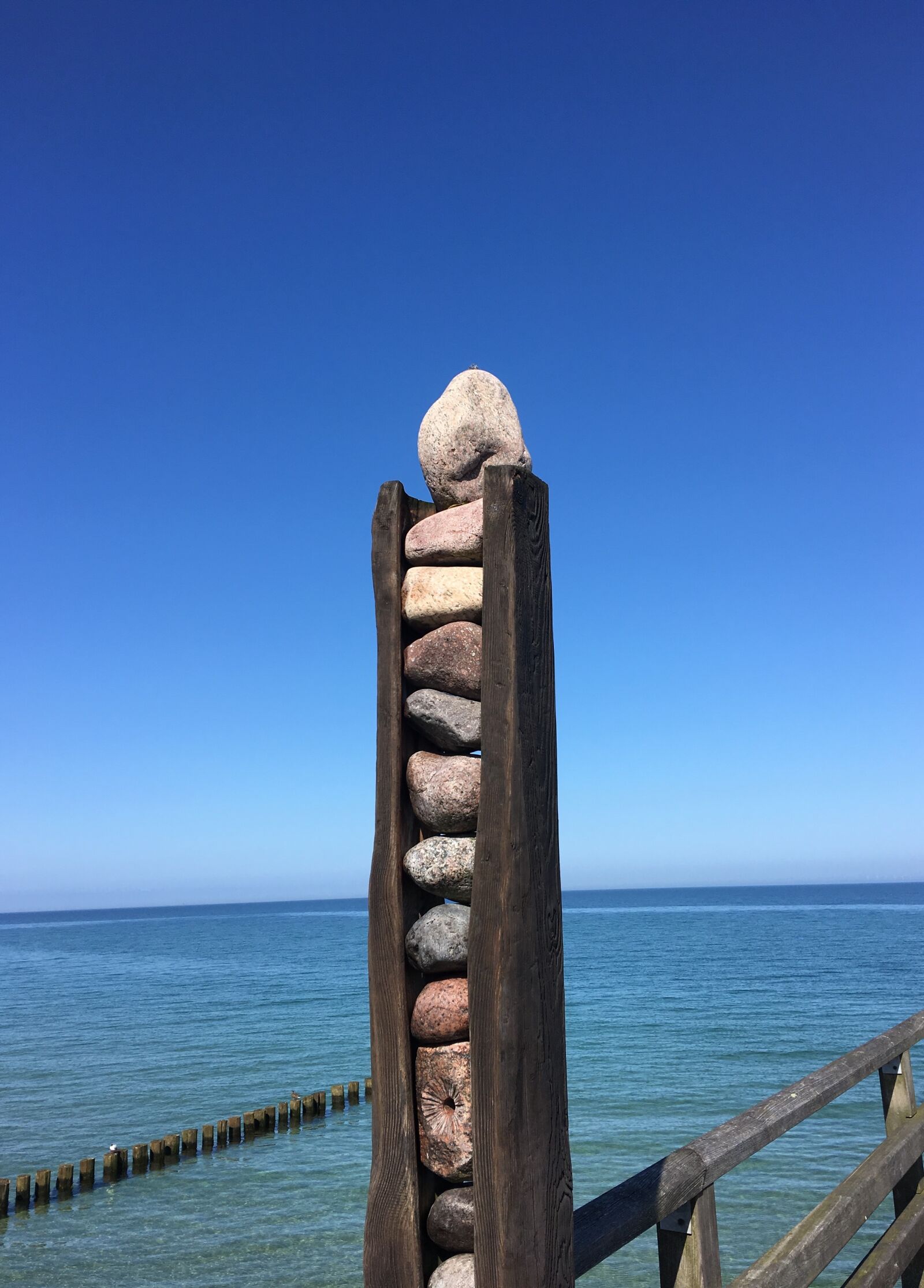 Apple iPhone 6s Plus sample photo. Zingst, art, sea bridge photography