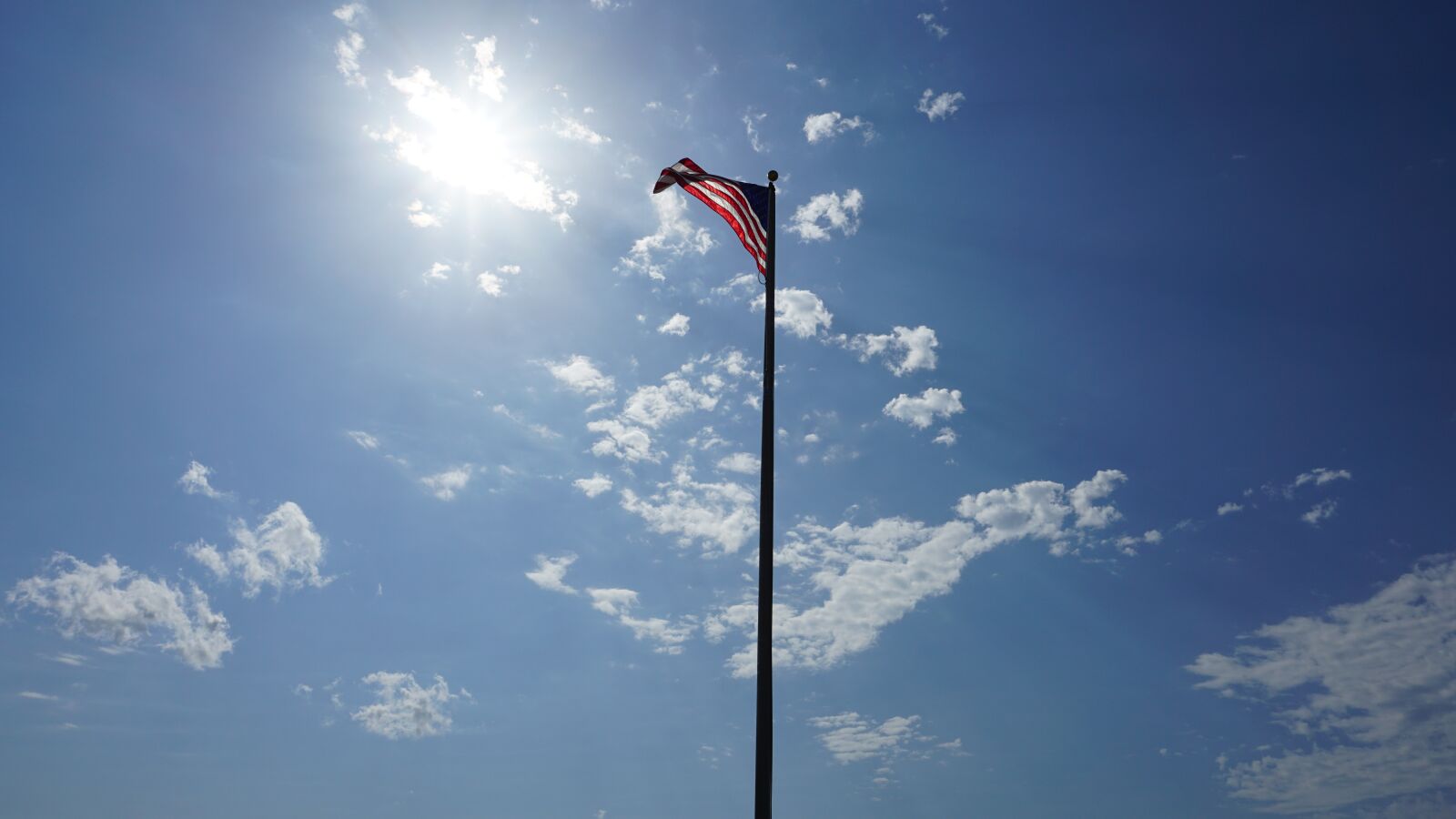 Sony a6000 sample photo. American flag, america, sky photography