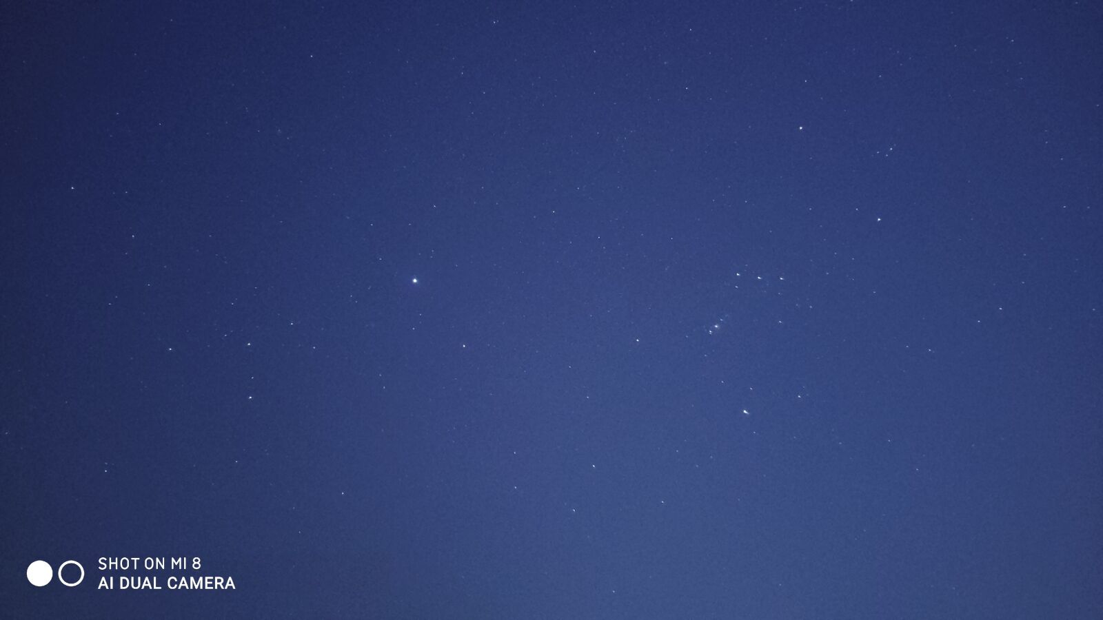 Xiaomi MI 8 sample photo. Stars, night, small town photography
