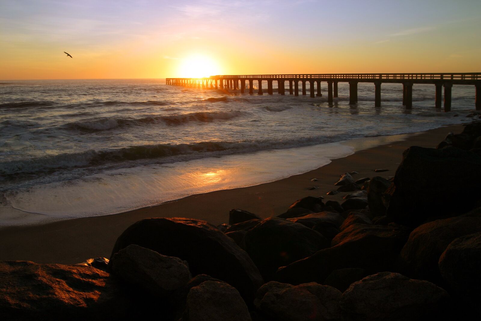Canon EOS 300D (EOS Digital Rebel / EOS Kiss Digital) sample photo. Sea bridge, swakopmund, jetty photography