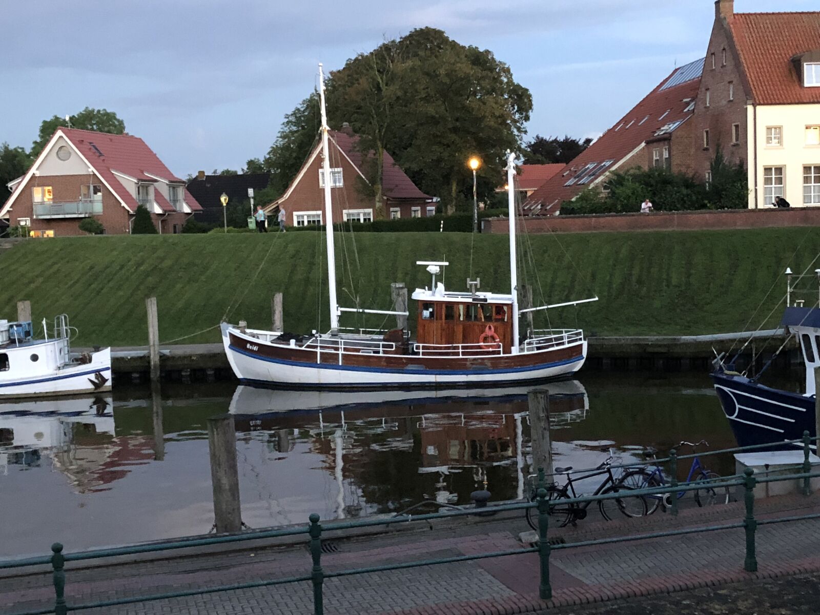 iPhone X back dual camera 4mm f/1.8 sample photo. Greetsiel, ship, cutter photography