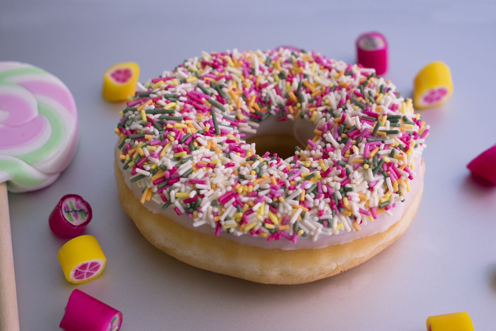 Nikon D3400 sample photo. Doughnut, cake, candy photography