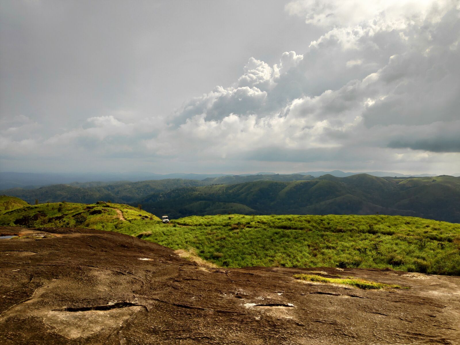 Xiaomi POCO F1 sample photo. Clouds, mountain, rock photography