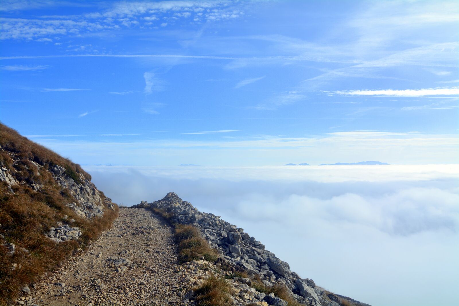 Nikon D7100 sample photo. Mountain, trail, fog photography