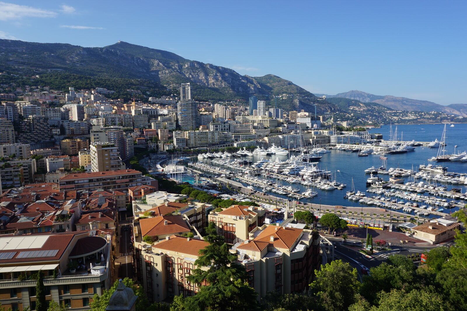 Sony a5100 sample photo. Monaco, bay, overhead photography