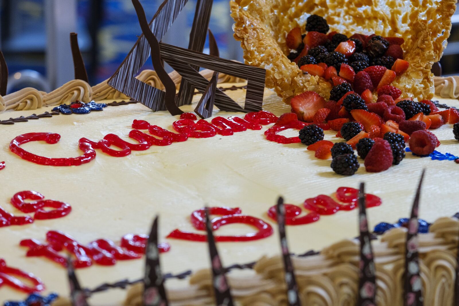 Fujifilm X-T2 + Fujifilm XF 55-200mm F3.5-4.8 R LM OIS sample photo. Dessert, cake, chunks photography