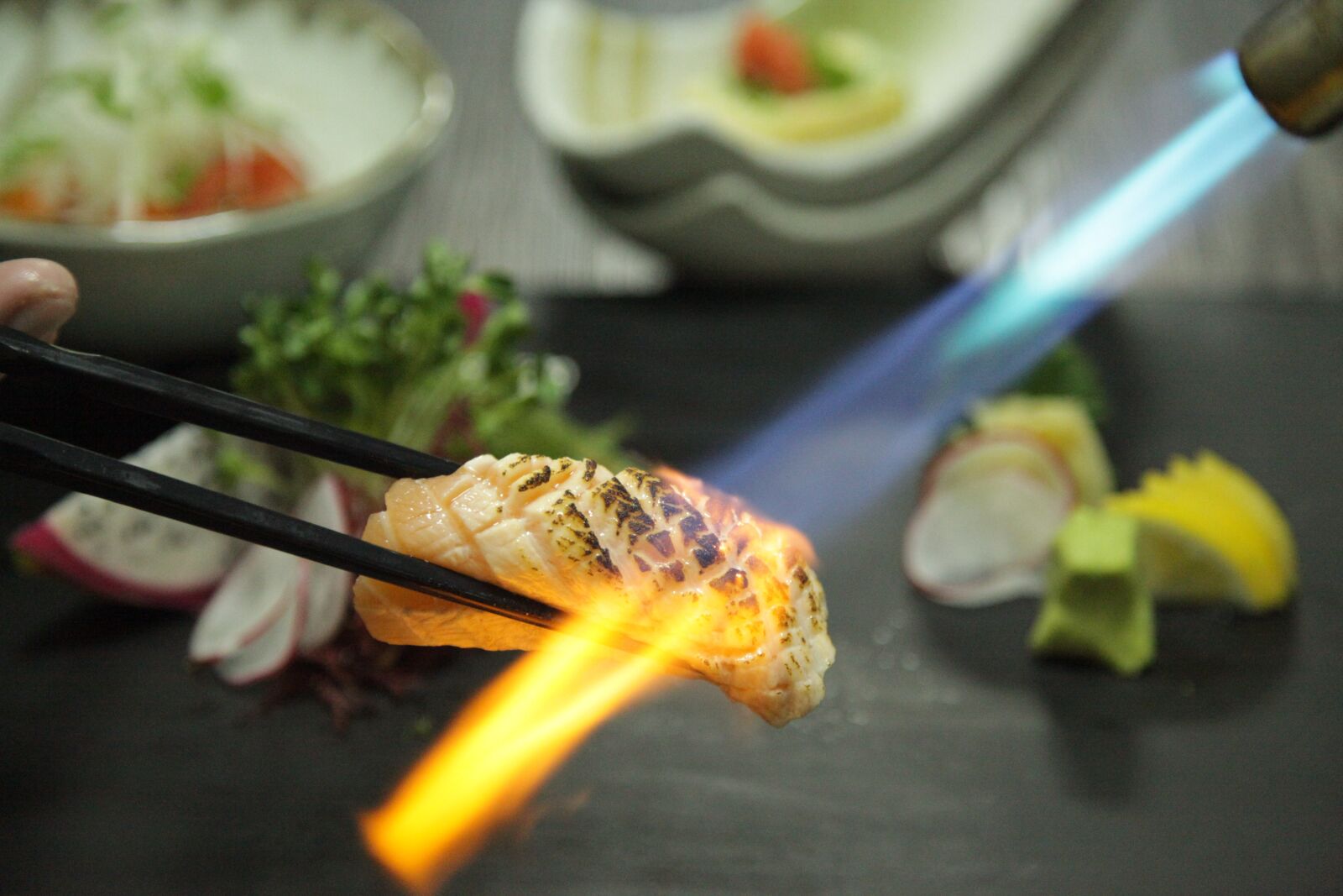 Canon EOS 5D Mark II sample photo. Sushi art, japanese, restaurant photography
