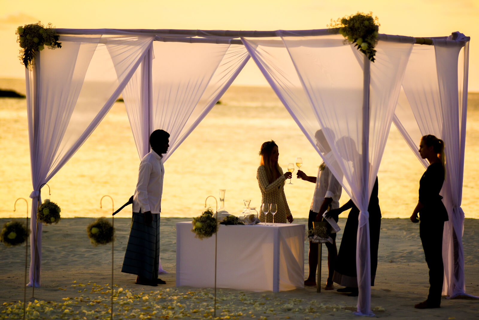 Nikon D750 sample photo. Beach, wedding, during, sunset photography