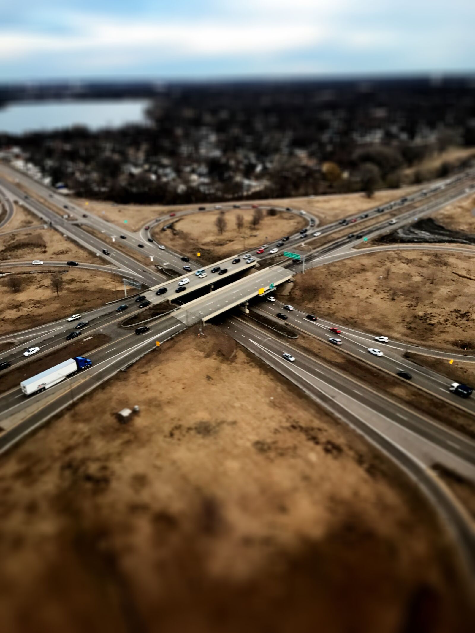 iPhone 7 Plus back dual camera 3.99mm f/1.8 sample photo. Aerial, shot, highway photography