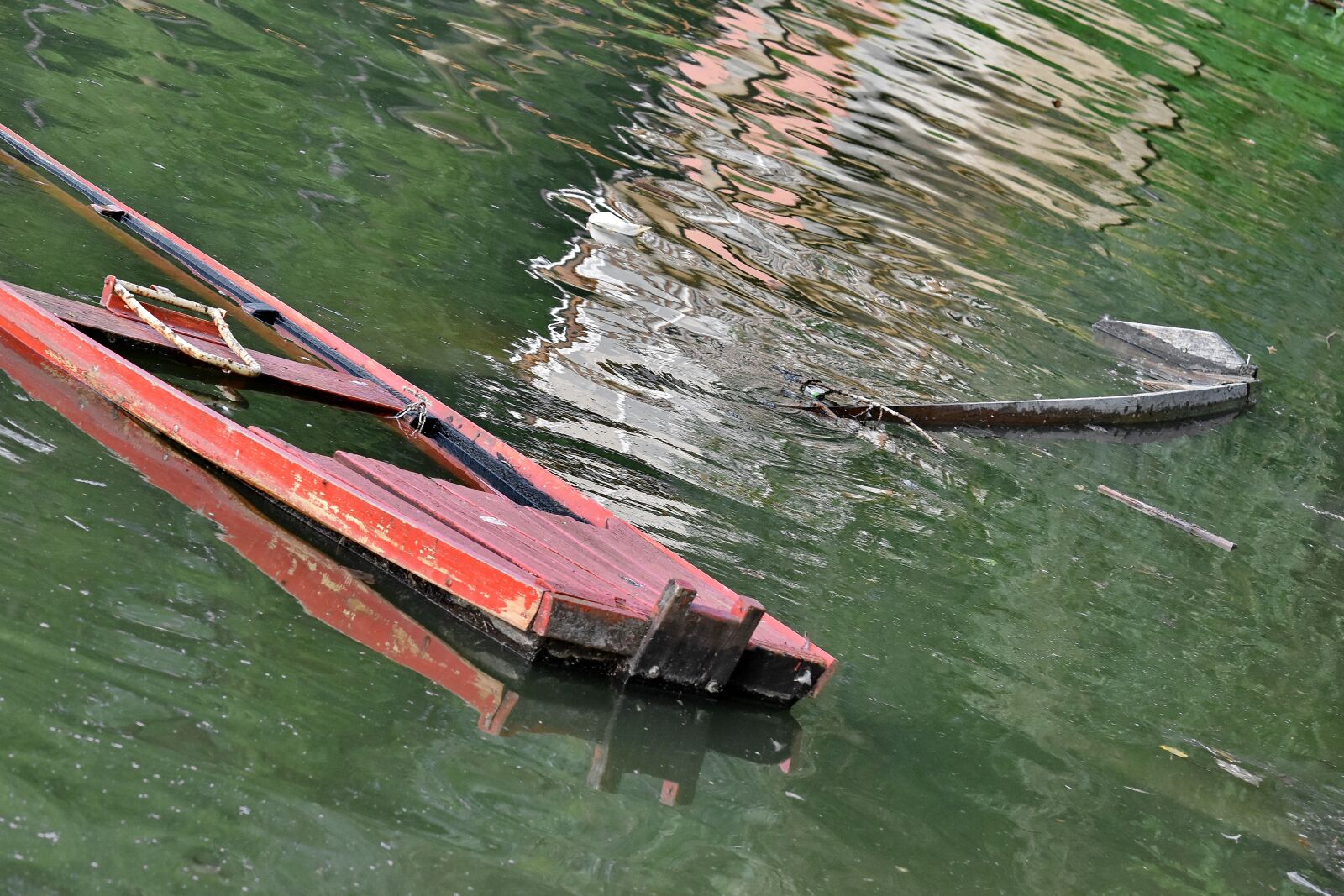 Nikon D5500 sample photo. Boats, flood, reflection, underwater photography