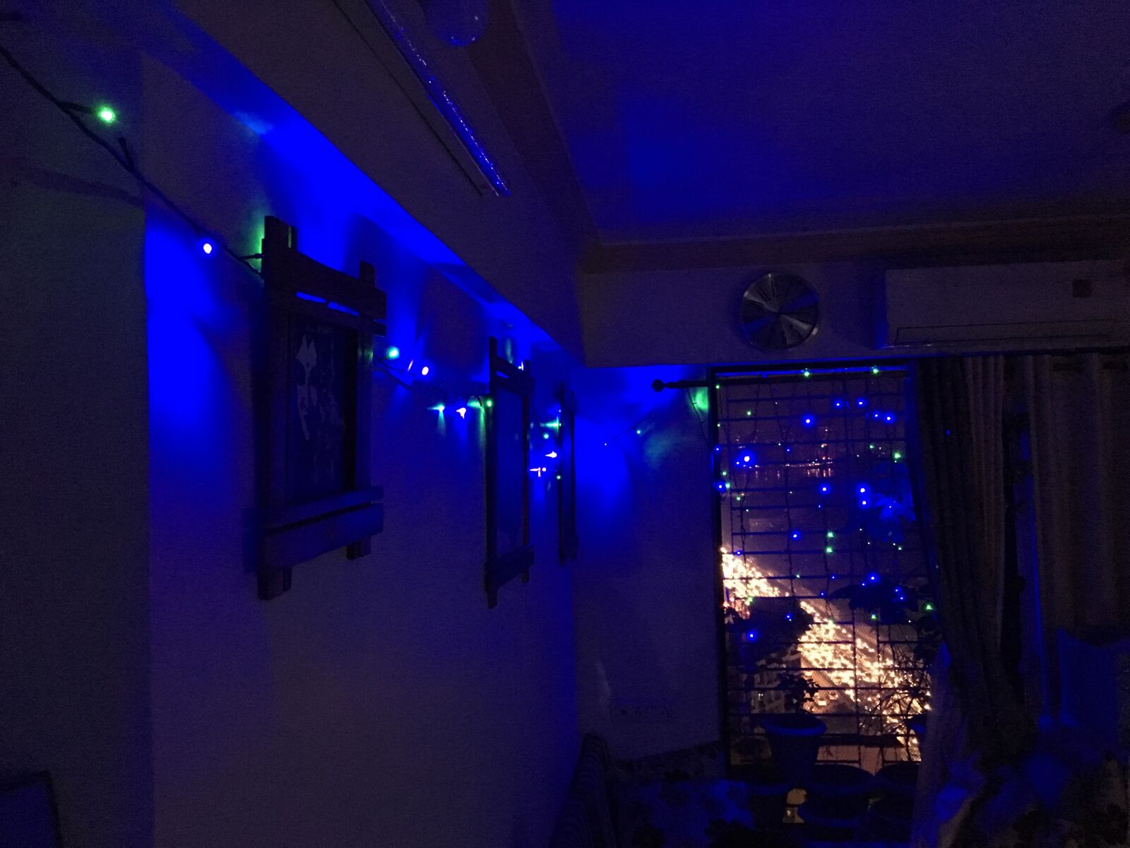 Apple iPhone 6s sample photo. Blue, lights, dark photography