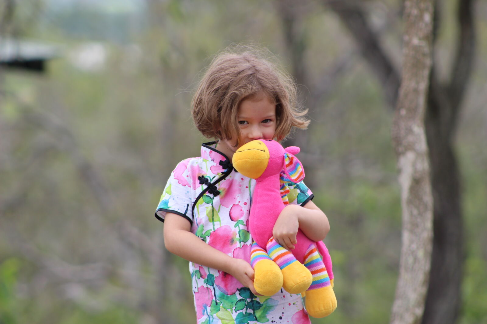 Canon EF 75-300mm f/4-5.6 sample photo. Cuddly, toy, girl, love photography