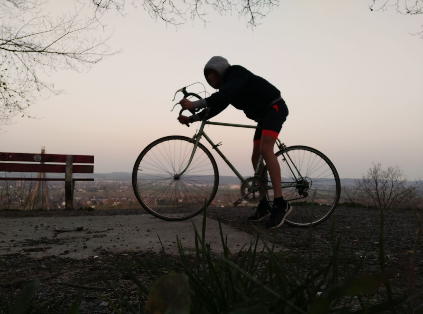Xiaomi Redmi Note 8 sample photo. Bike, cyclist, speed photography