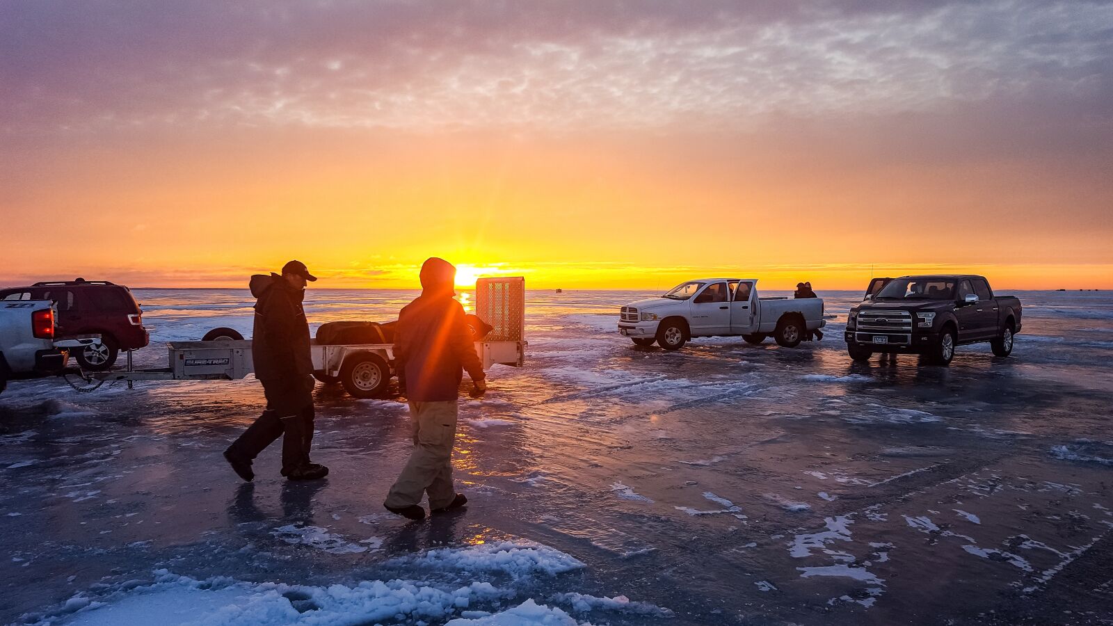 Samsung Galaxy S6 sample photo. Ice fishing, winter, lake photography