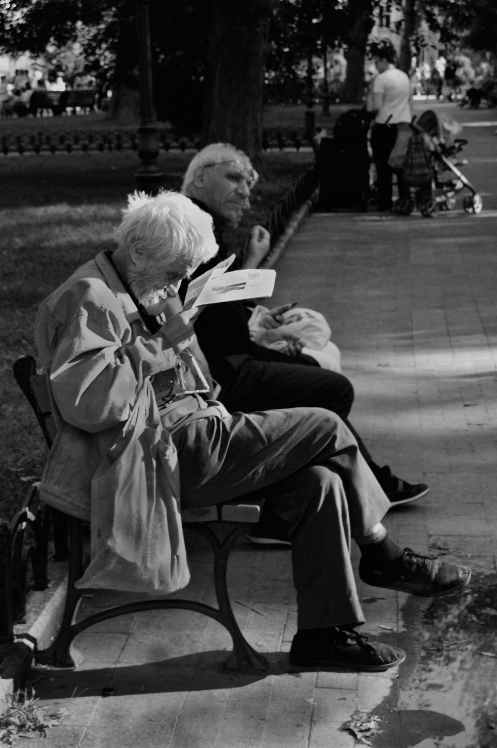 Nikon D3200 sample photo. Park, black and white photography