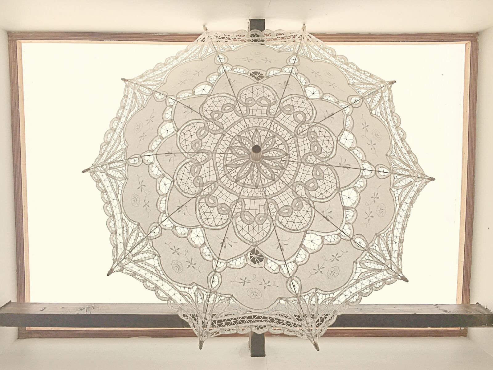Apple iPhone 6s sample photo. Umbrella, ceiling, iphone photography
