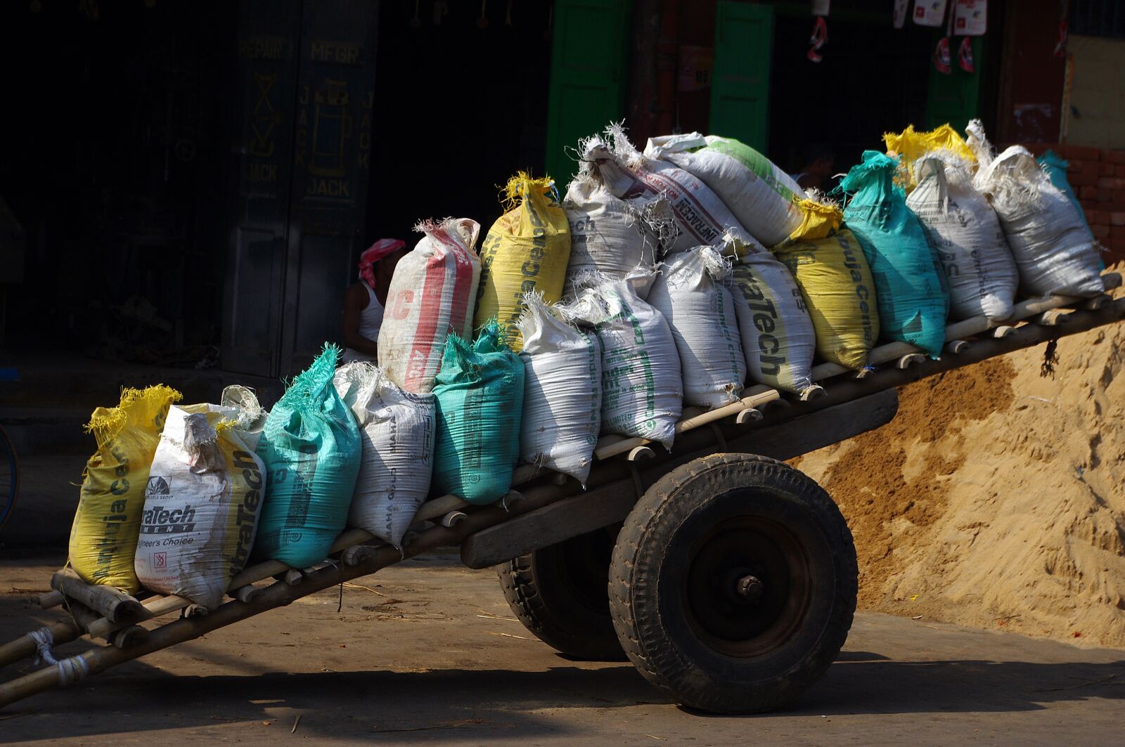 Pentax K-r sample photo. Cart, india, transport photography