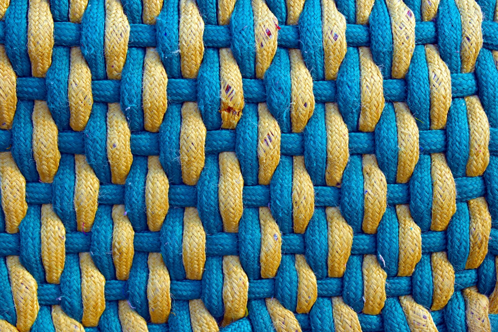 Nikon D5600 sample photo. Blue rug, jute, pattern photography