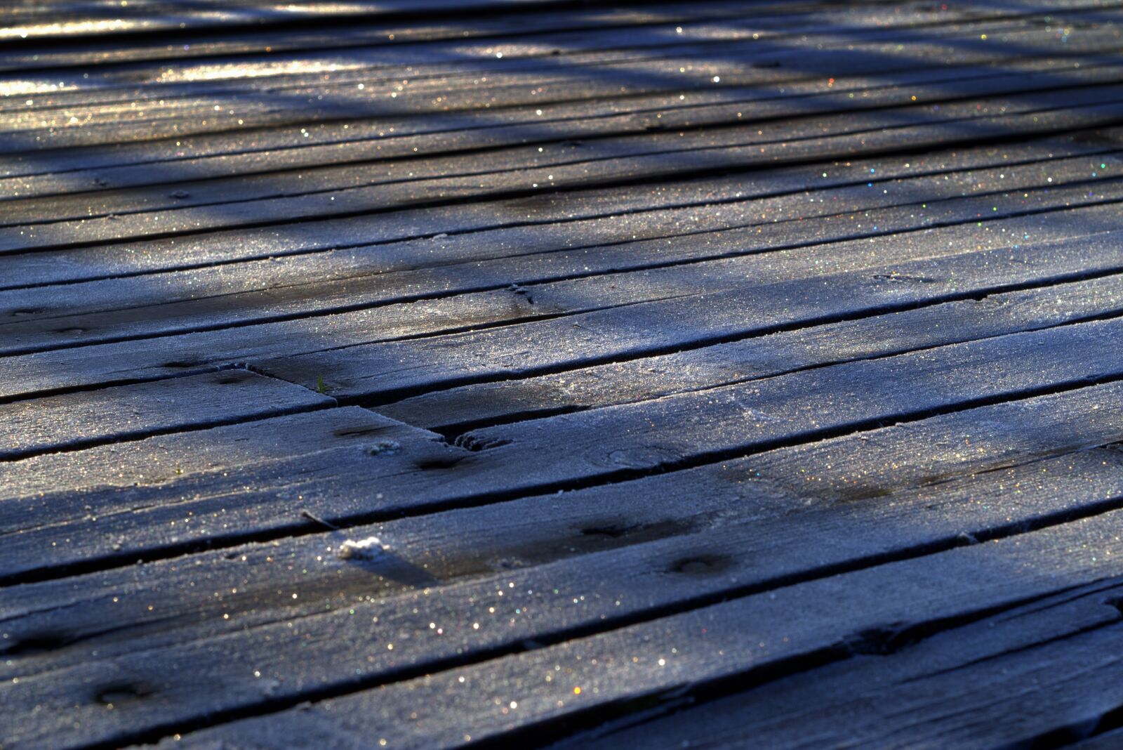 Pentax K-S2 sample photo. Boards, frost, morning photography