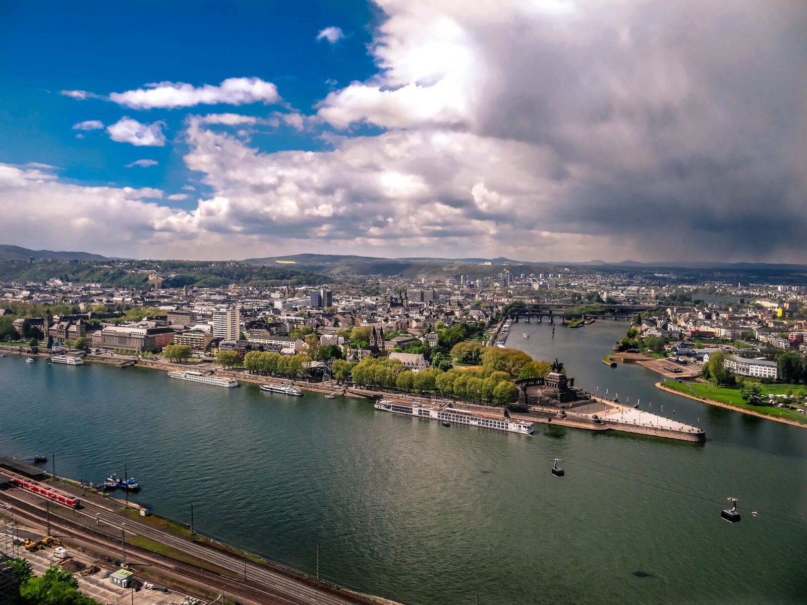Sony DSC-HX200V sample photo. Koblenz from the ehrenbreitstein photography