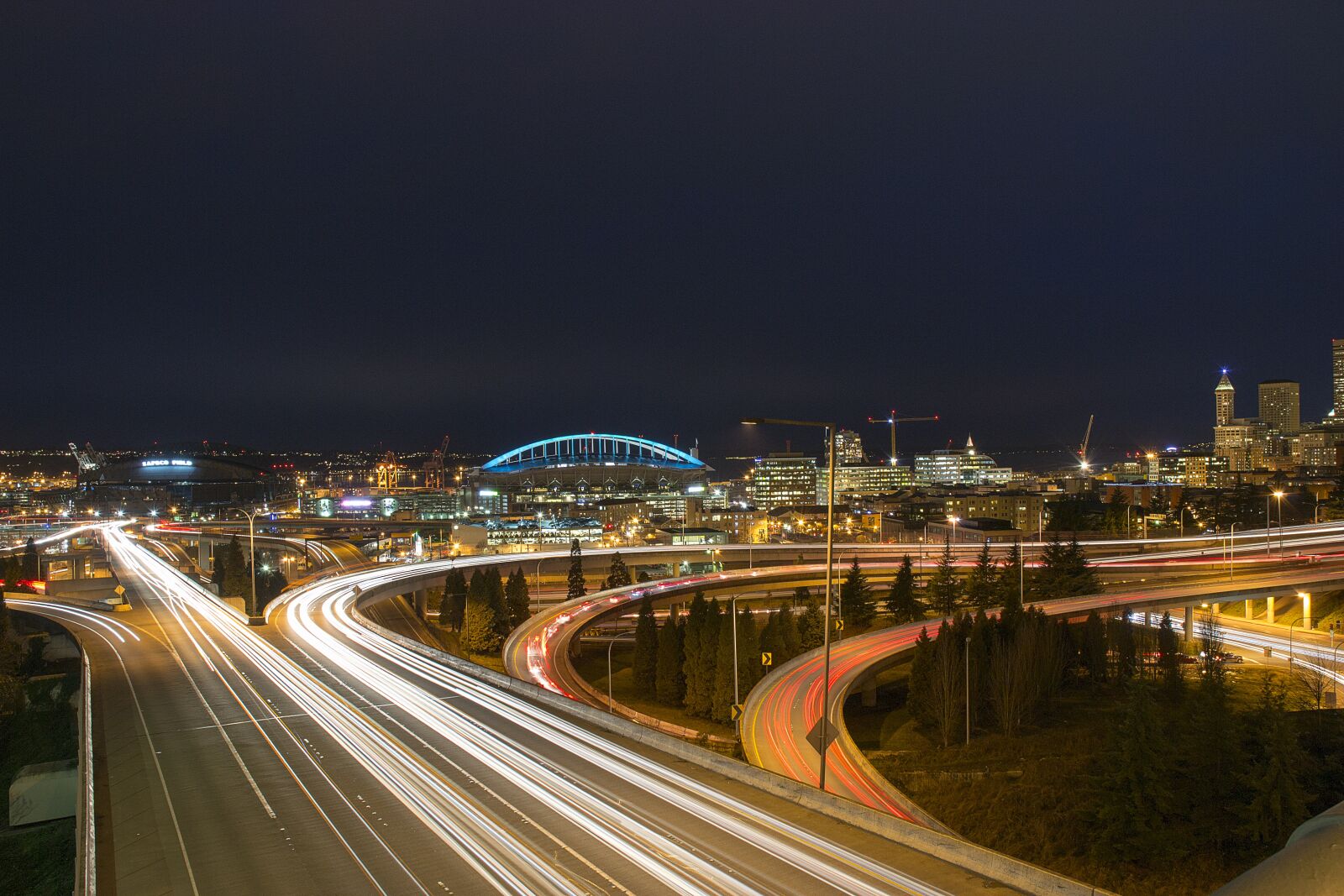Nikon D3100 sample photo. Long exposure, seattle, downtown photography