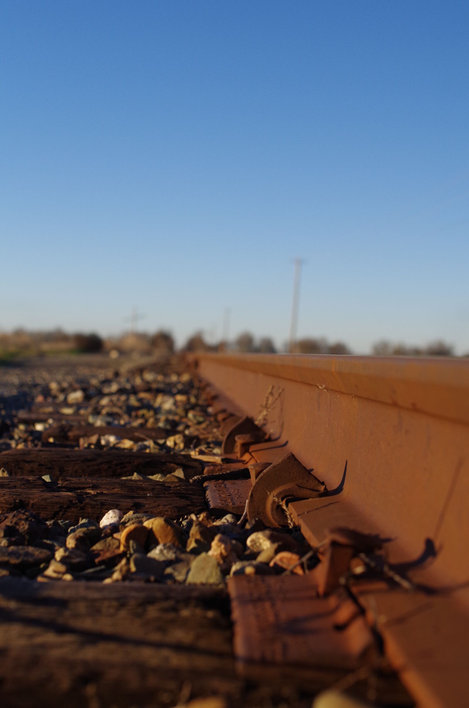 Pentax K-50 sample photo. Train, tracks, california photography