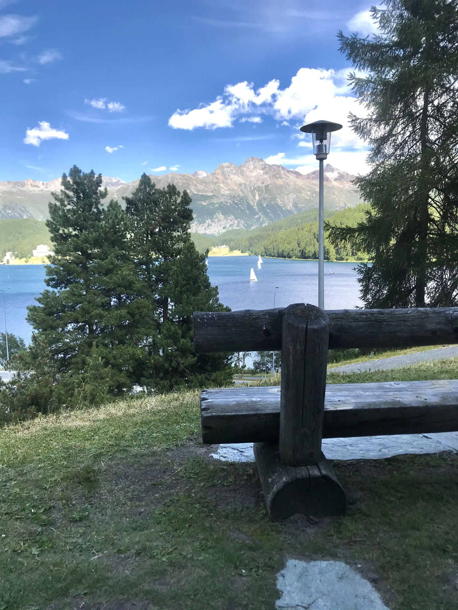 iPhone 7 back camera 3.99mm f/1.8 sample photo. St moritz, lake, bank photography