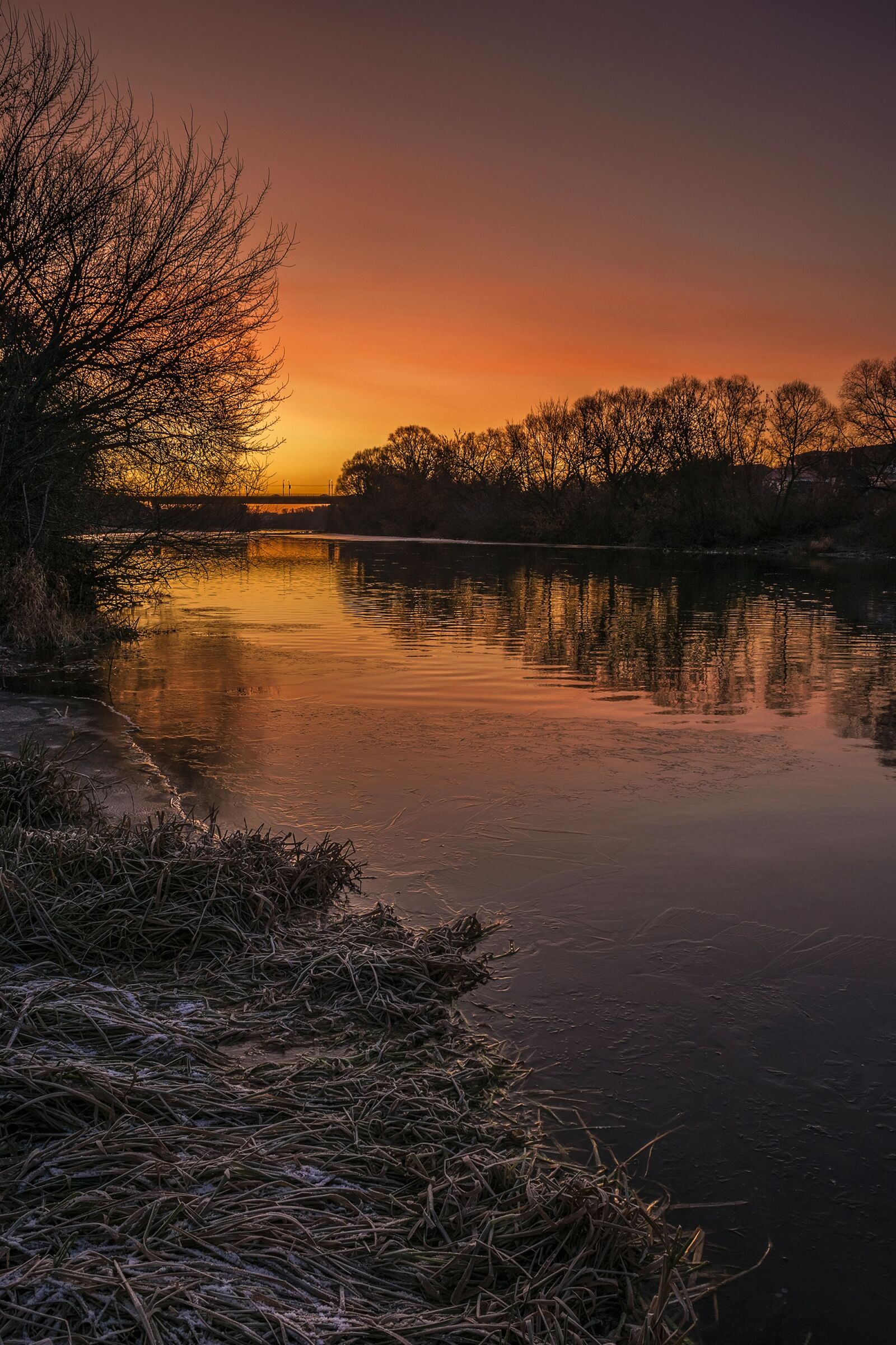 Nikon D3300 sample photo. Dawn, river, winter photography