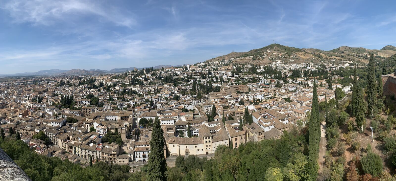 iPhone XR back camera 4.25mm f/1.8 sample photo. Landscape, panoramic, granada photography