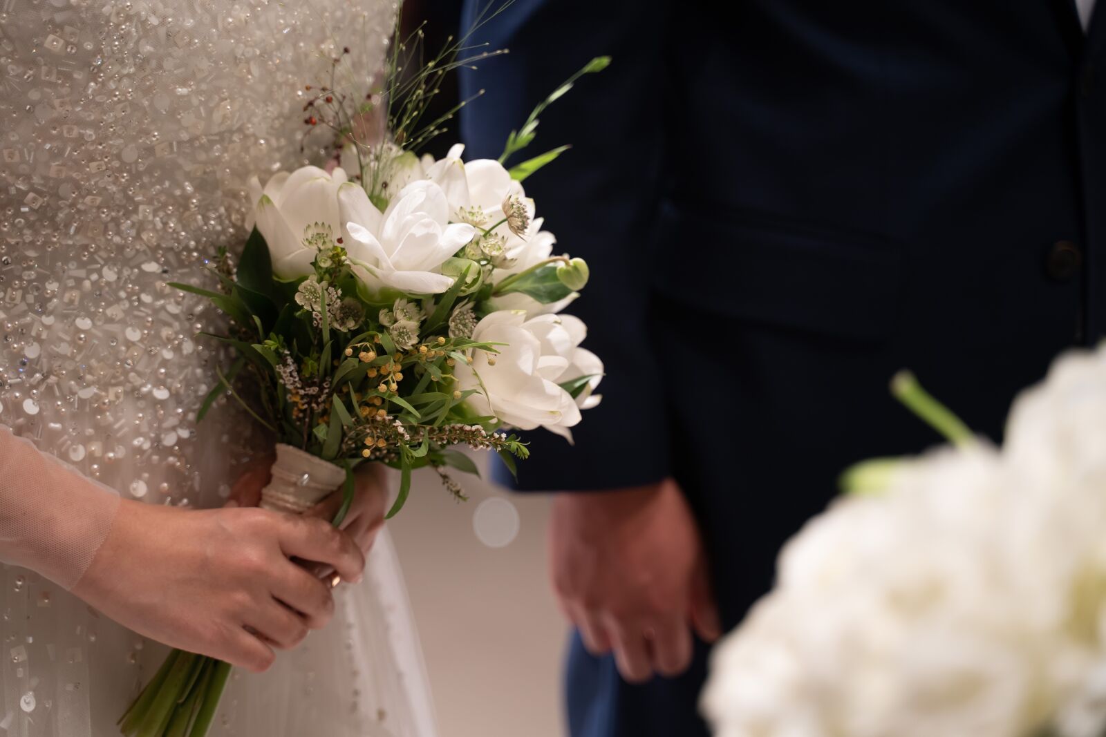 Sony a7 III + Tamron 28-75mm F2.8 Di III RXD sample photo. Bouquet, priest, wedding photography