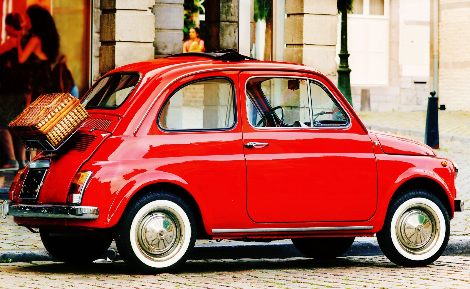 Canon EF-S 55-250mm F4-5.6 IS STM sample photo. Fiat, fiat 500, auto photography