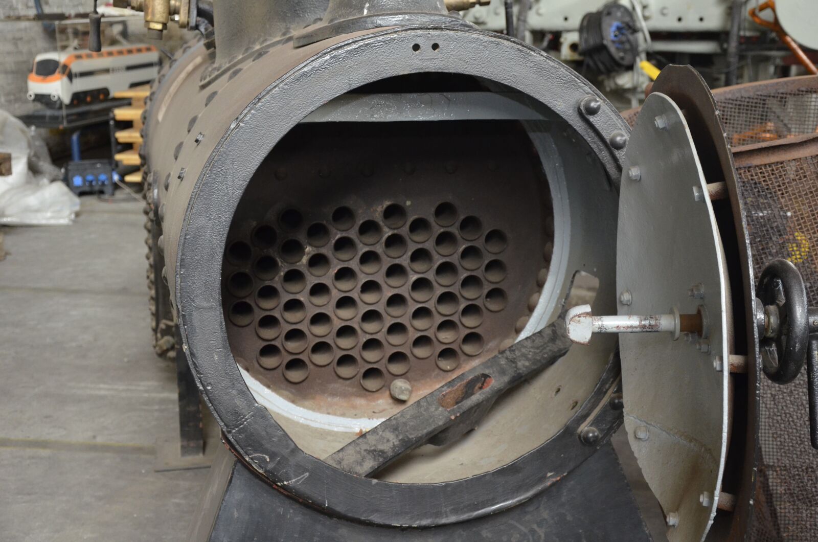 Nikon D5100 sample photo. Steam boilers, railway, steam photography