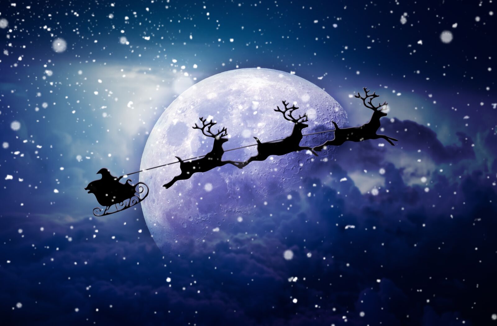 Canon PowerShot SX50 HS sample photo. Moon, santa claus, reindeer photography