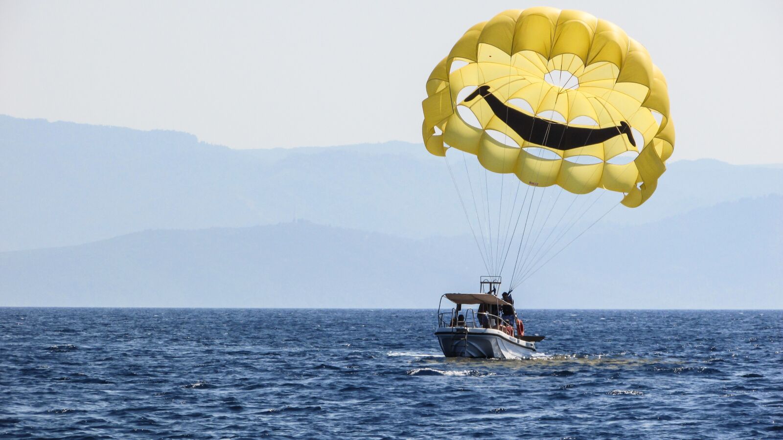 Canon PowerShot SX400 IS sample photo. Parachute, paragliding, yellow photography