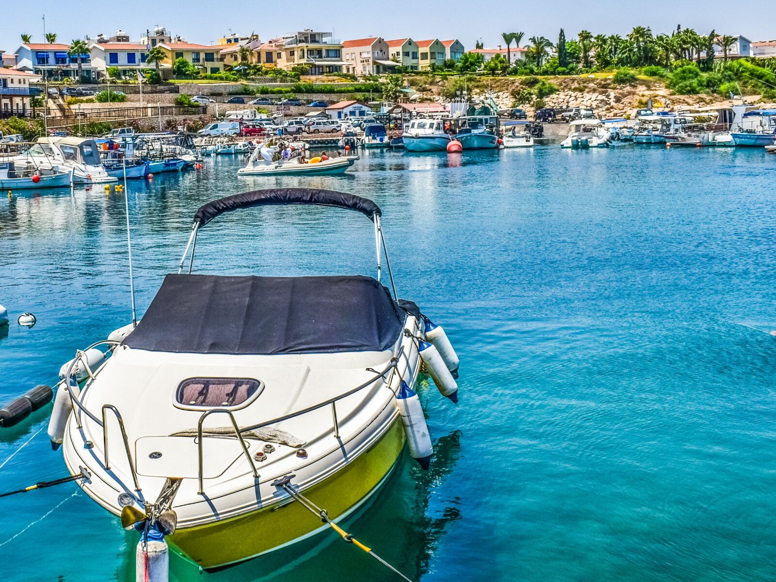Nikon D3300 sample photo. Boat, reflections, harbor photography
