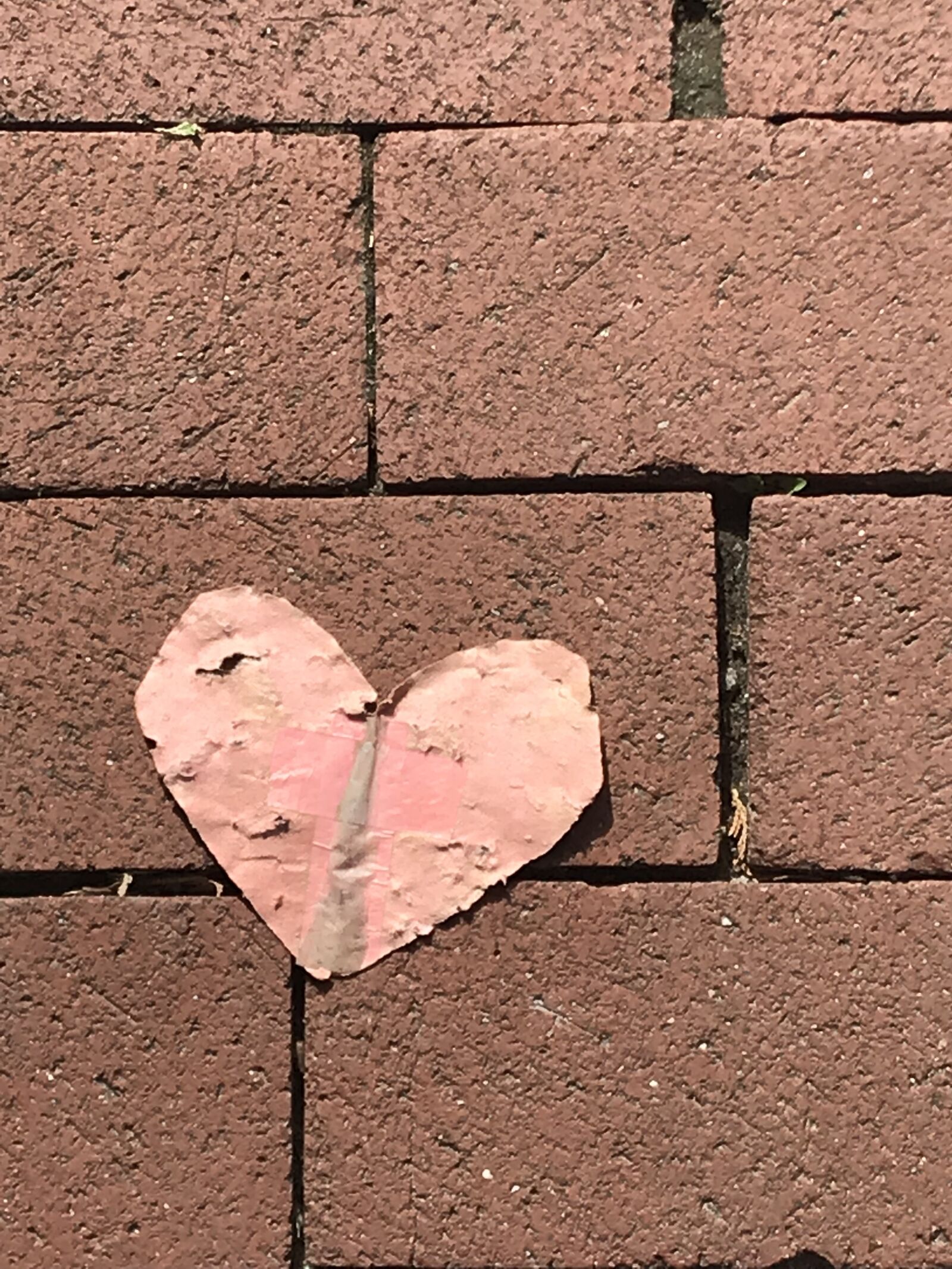 iPhone 7 back camera 3.99mm f/1.8 sample photo. Heart, brick, bricks photography