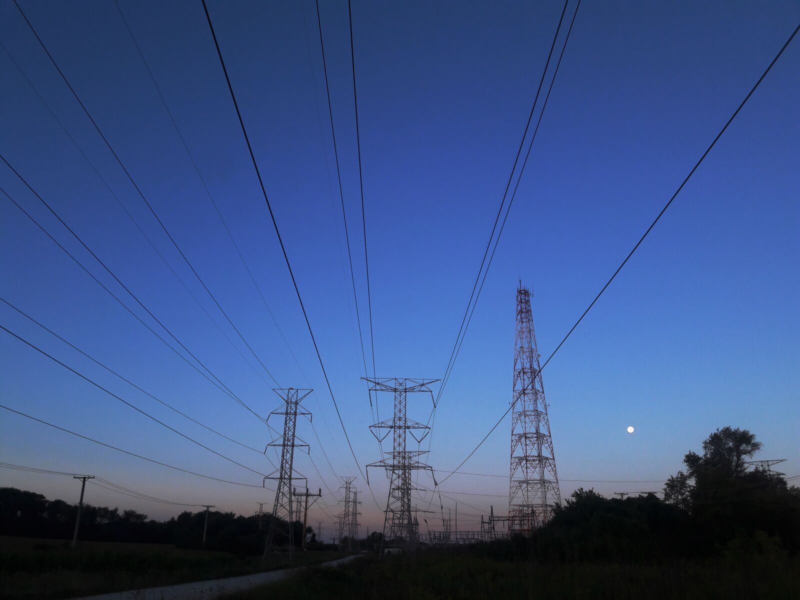 Samsung Galaxy J8 sample photo. High voltage power lines photography